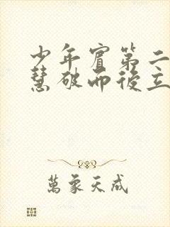 少年宾第二部珏慧破而后立封面