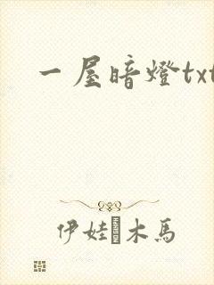 一屋暗灯txt