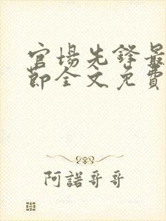 官场先锋最新章节全文免费阅读封面