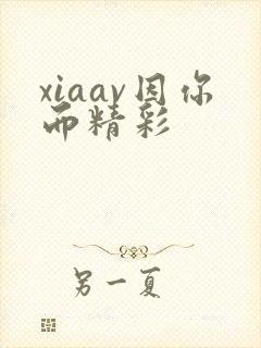 xiaav因你而精彩封面