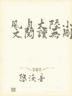 风月大陆小说全文阅读无删减