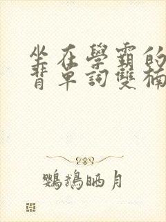 坐在学霸的鸡上背单词双楠