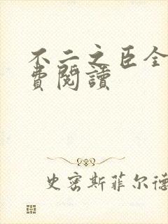 不二之臣全文免费阅读