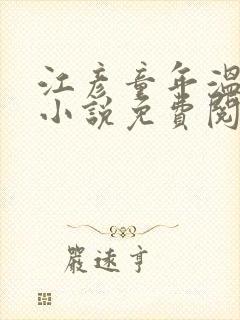 江彦童年温婉的小说免费阅读