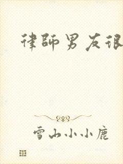 律师男友很难撩封面