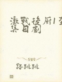 激战后厨1至5集日剧