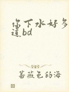 你下水好多下水道bd