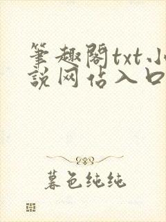 笔趣阁txt小说网站入口