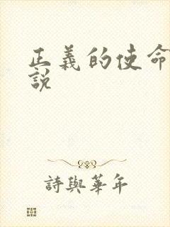 正义的使命 小说