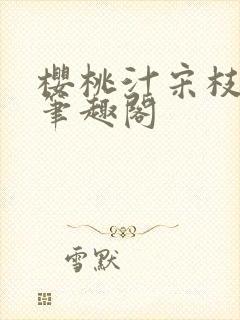 樱桃汁宋枝江野笔趣阁