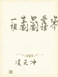 一生只爱你 电视剧剧情介绍