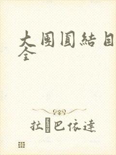 大团圆结目录大全