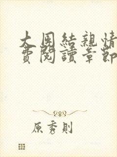 大团结亲情会免费阅读章节封面