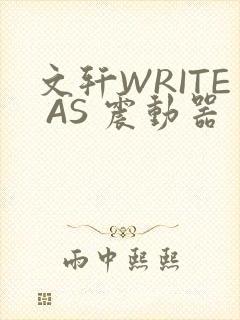 文轩WRITE AS 震动器封面
