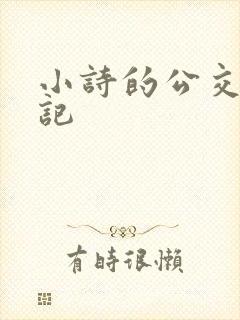 小诗的公交车日记封面