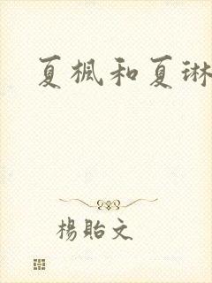 夏枫和夏琳封面
