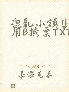 混乱小镇售票员用B检票TXT封面
