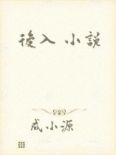 后入 小说封面
