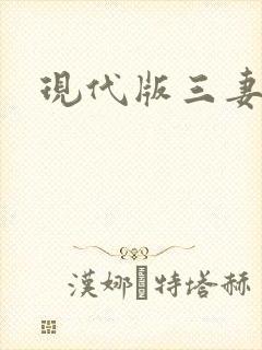 现代版三妻四妾