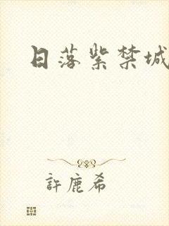 日落紫禁城封面
