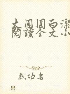大团圆白洁免费阅读全文小说