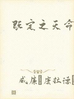 既定之天命封面