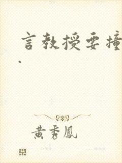 言教授要撞坏了.封面
