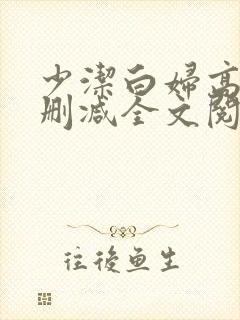 少洁白妇高义无删减全文阅读封面
