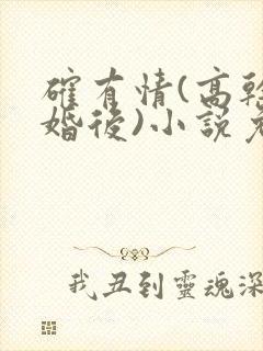 确有情(高干 婚后)小说免费
