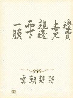 一面亲上边一面膜下边免费阅读
