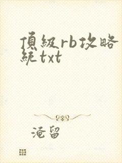 顶级rb攻略系统txt封面