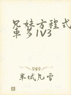 兄妹方程式多R车多1V3
