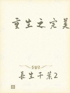 重生之完美一生封面