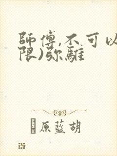 师傅,不可以(限)弥骓封面