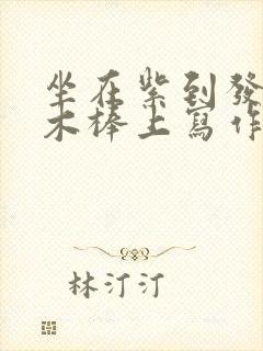 坐在紫到发黑的木棒上写作业