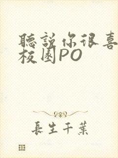 听说你很喜欢我校园PO封面