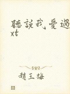听说我爱过你txt