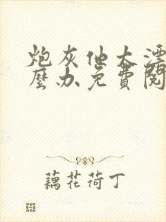 炮灰他太漂亮怎么办免费阅读