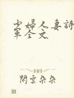 少妇人妻诗雨小军全文