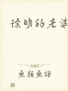 徐明的老婆封面