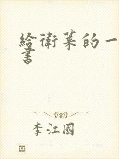 给卫莱的一封情书封面