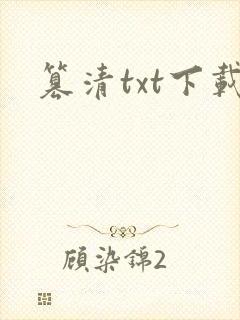 篡清txt下载封面