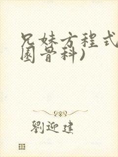 兄妹方程式(校园骨科)