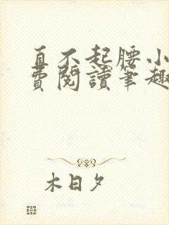 直不起腰小说免费阅读笔趣阁无弹窗