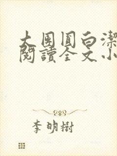 大团圆白洁免费阅读全文小说封面