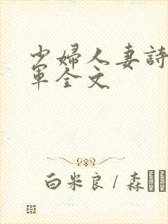 少妇人妻诗雨小军全文
