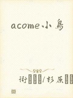acome小鸟封面