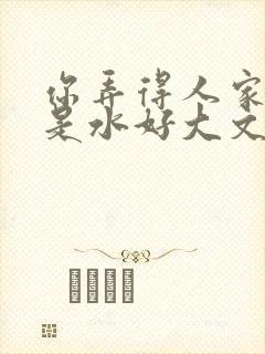 你弄得人家里都是水好大文封面