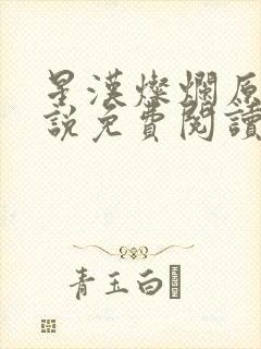 星汉灿烂原著小说免费阅读