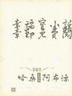 幸福宝小说最新章节免费阅读